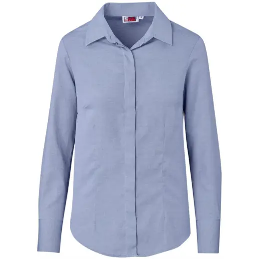 Ladies Long Sleeve Wallstreet Shirt Navy Front